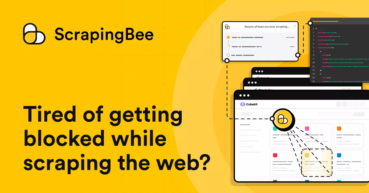 ScrapingBee 官方分享图（1200×630·181KB·1.90 宽比）